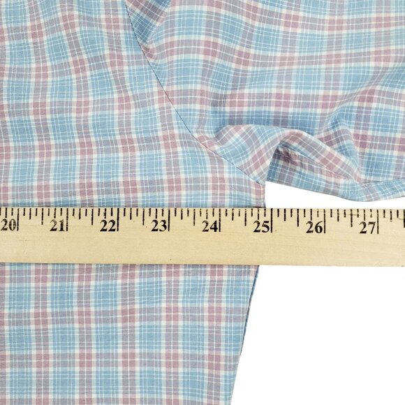 Peter Millar Shirt Men's Large Summer Comfort Plaid Long Sleeve Button Up - Picture 7 of 8